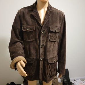 Joseph Abboud Men's Suede Leather Jacket Size M Overcoat